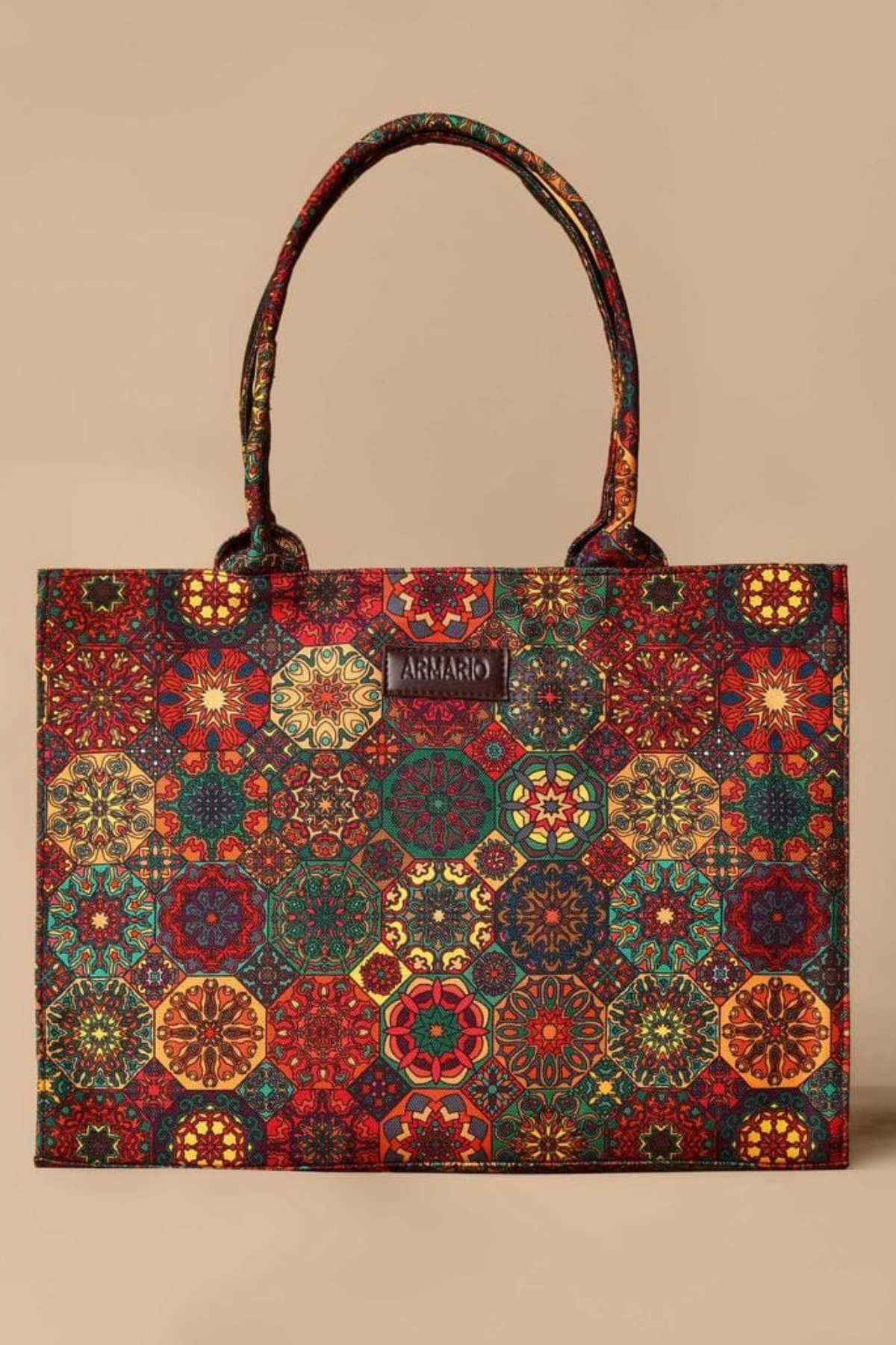 Women’s Printed Maroon Tote Bag