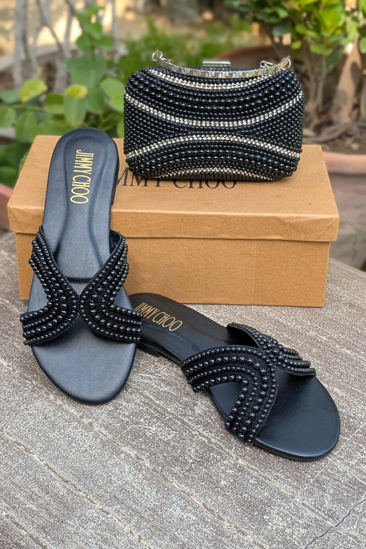 Combo of Clutch & Slippers for Women – Matching Set