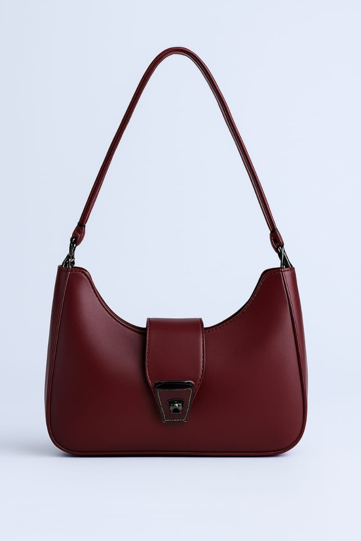 Women Trendy Half Moon Leather Handbag