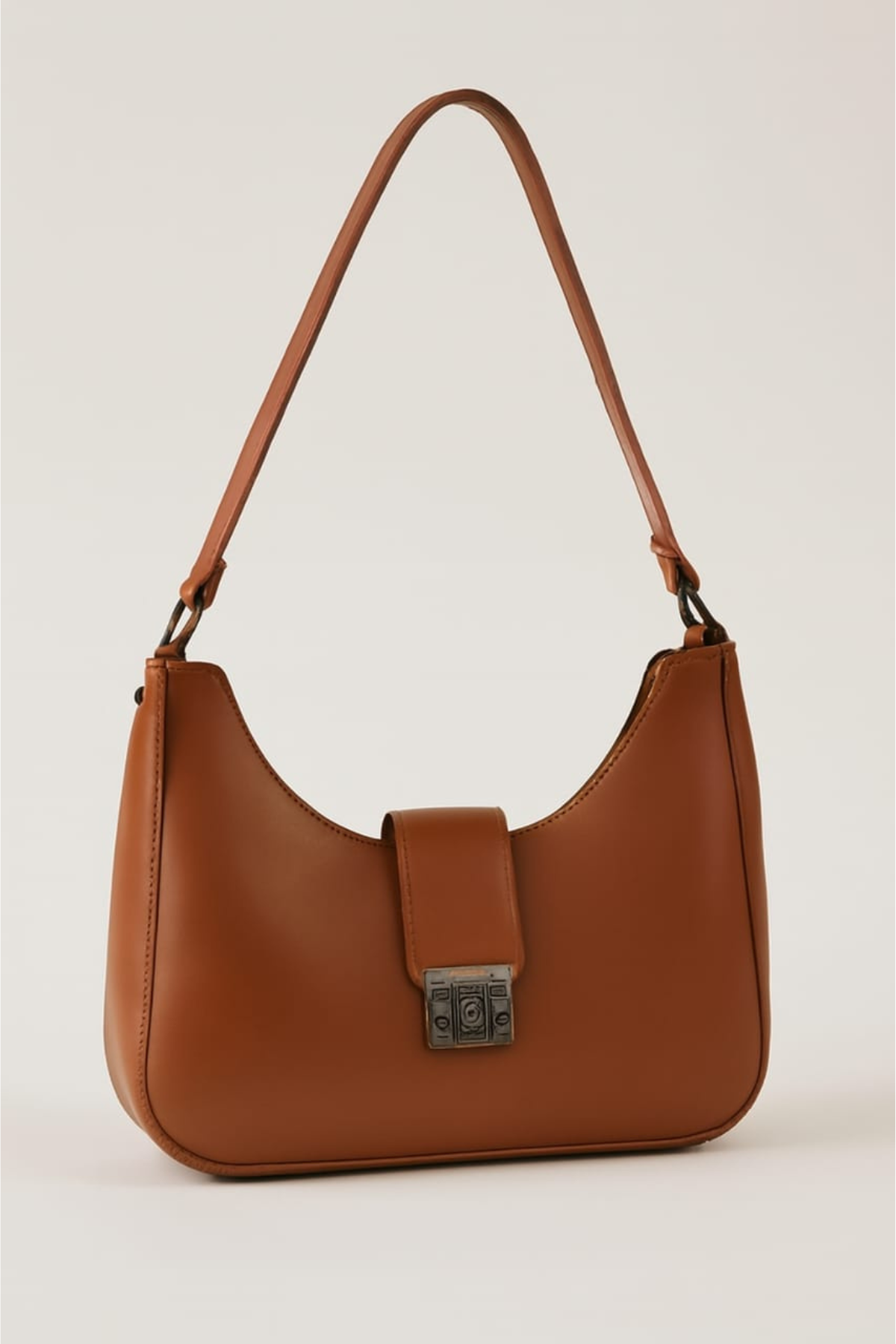 Women Trendy Half Moon Leather Handbag