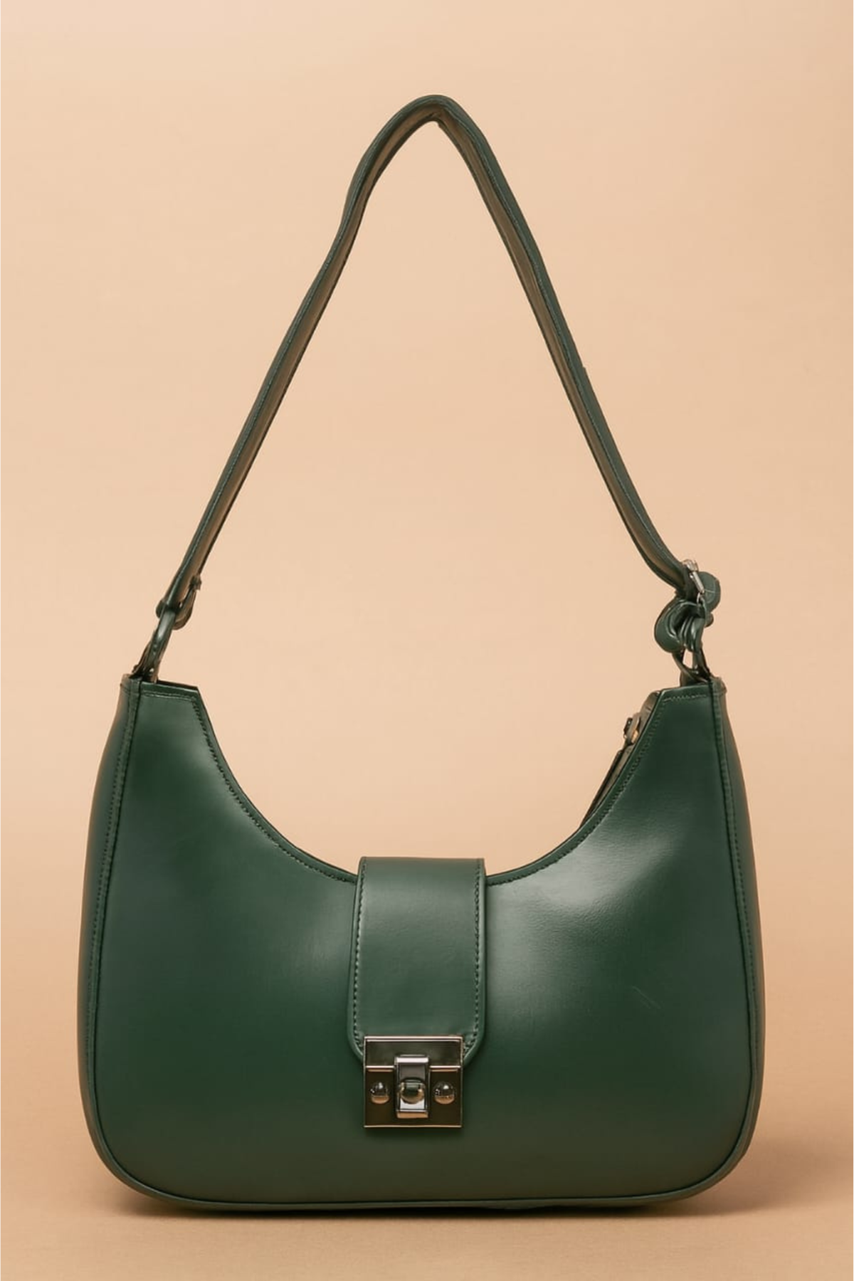 Women Trendy Half Moon Leather Handbag