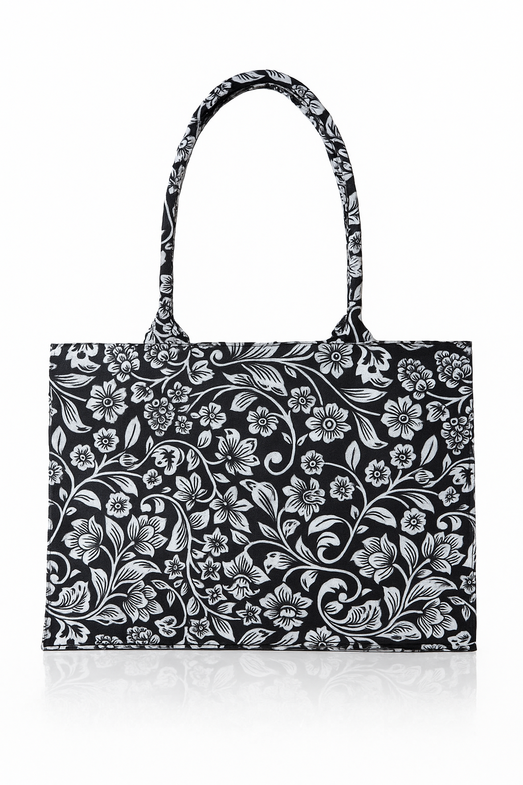 Women’s Printed Black & White Design Tote Bag